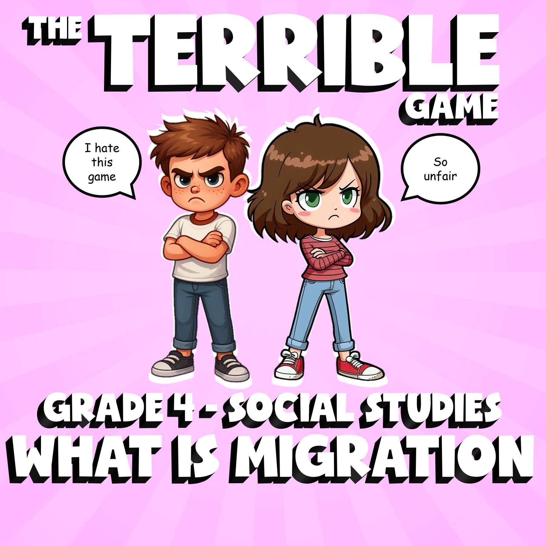What Is Migration THE TERRIBLE GAME - No Prep Grade 4 Socials Review Activity