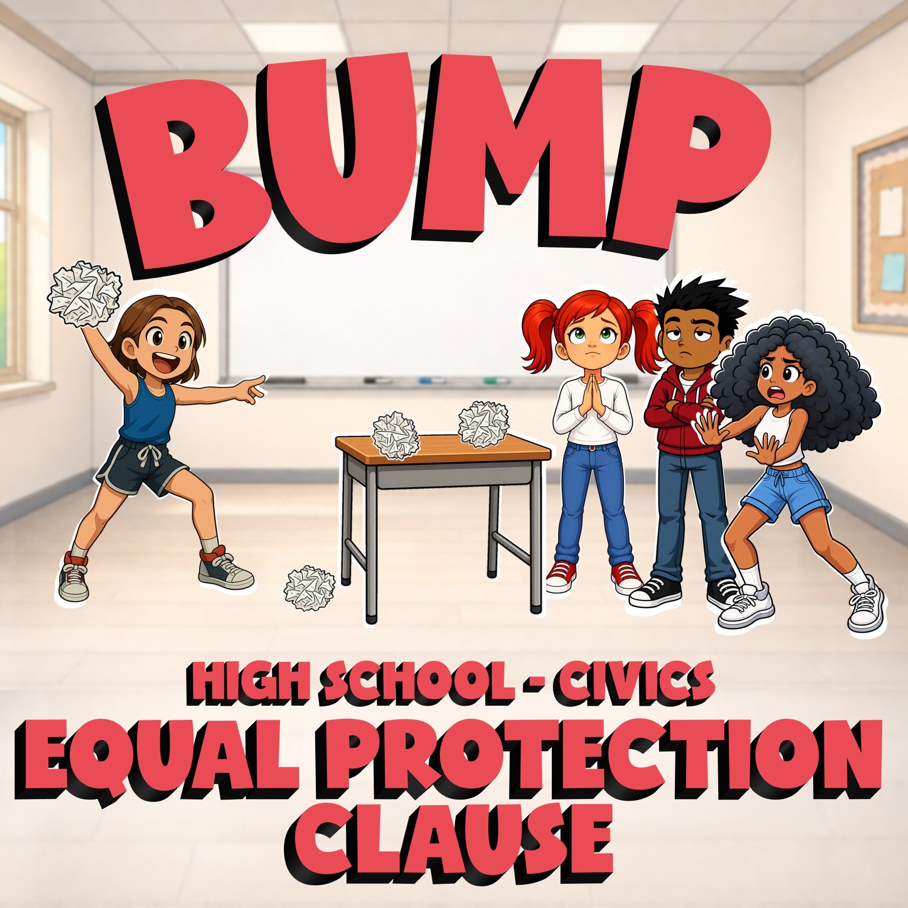 Equal Protection Clause BUMP Civics Game - No Prep Review Activity