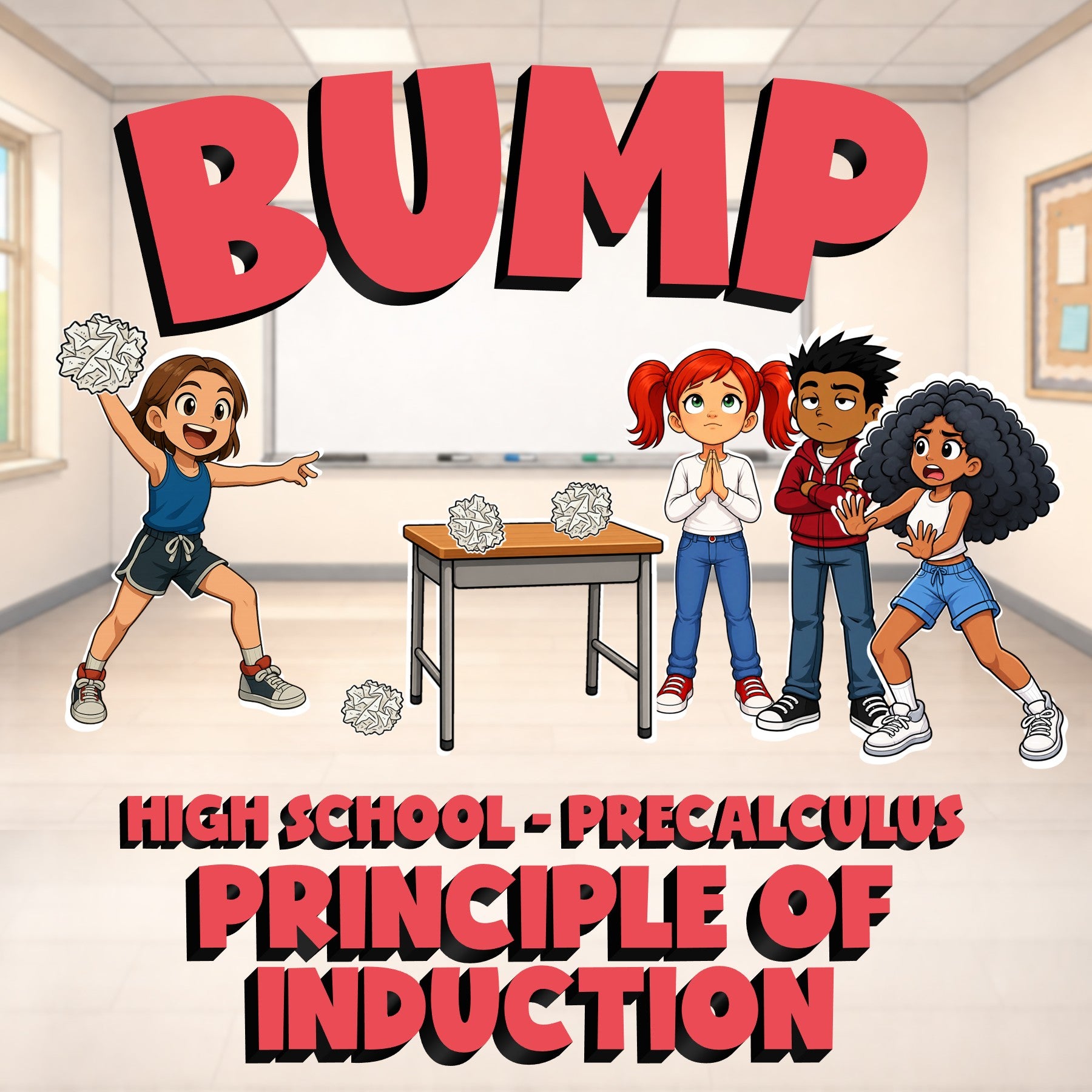Principle of Induction BUMP Math Game - No Prep PreCalculus Review Activity