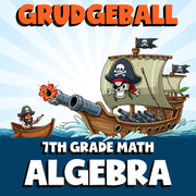 Algebra GRUDGEBALL Math Game - No Prep Grade 7 Review Activity