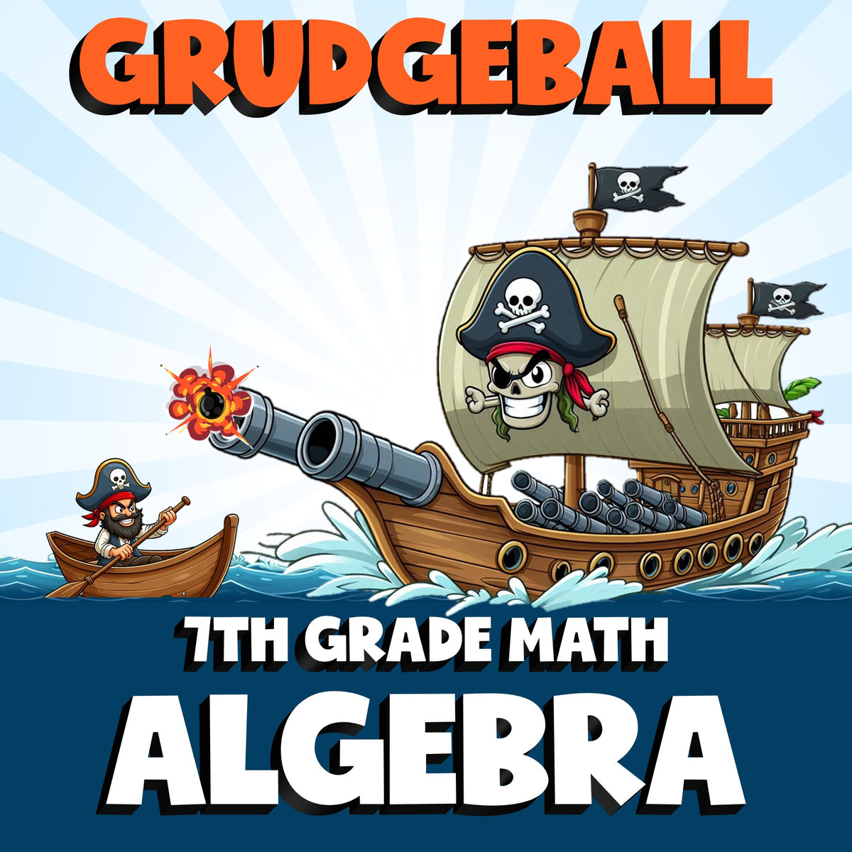 Algebra GRUDGEBALL Math Game - No Prep Grade 7 Review Activity