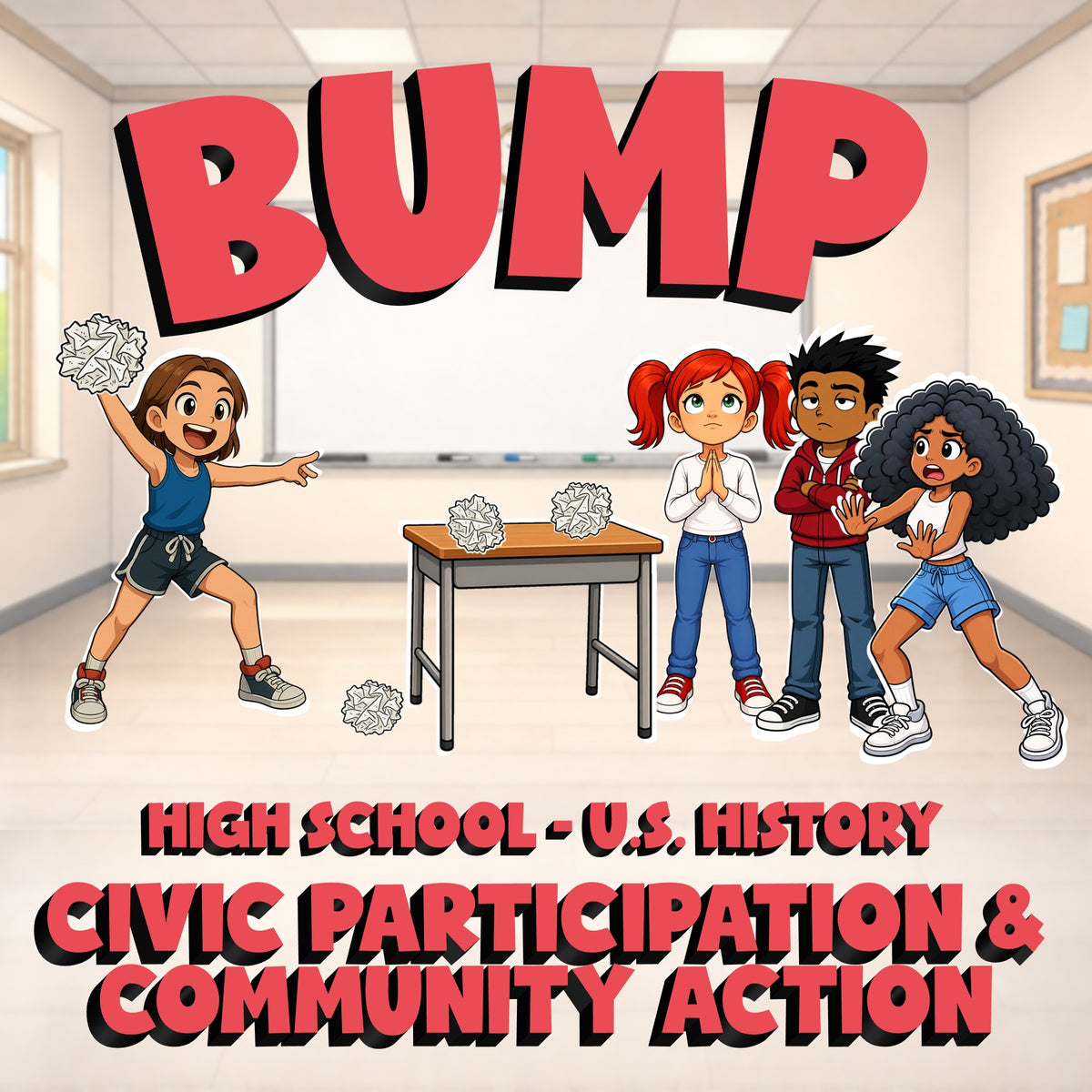 Civic Participation & Community Action BUMP U.S. History Game - No Prep Review