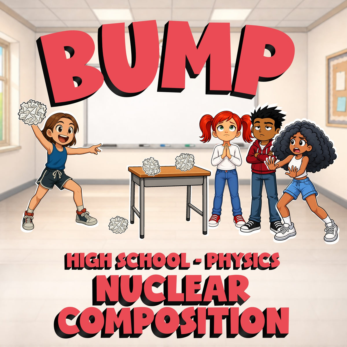 Nuclear Composition BUMP Science Game - No Prep Physics Review Activity