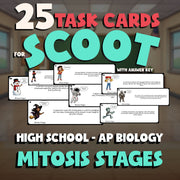 Mitosis Stages SCOOT TASK CARDS Science Game - No Prep AP Biology Review