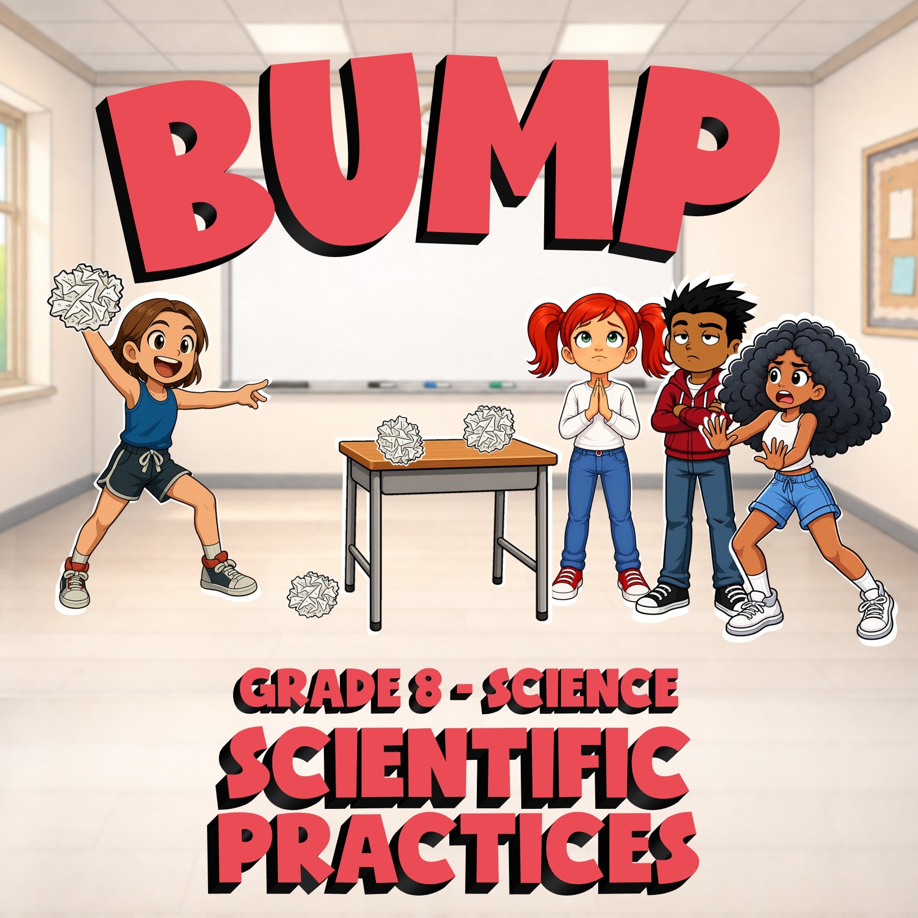 Scientific Practices BUMP Science Game - No Prep Grade 8 Review Activity