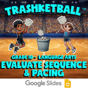 Evaluate Sequence & Pacing TRASHKETBALL ELA Game - No Prep Grade 10 Review