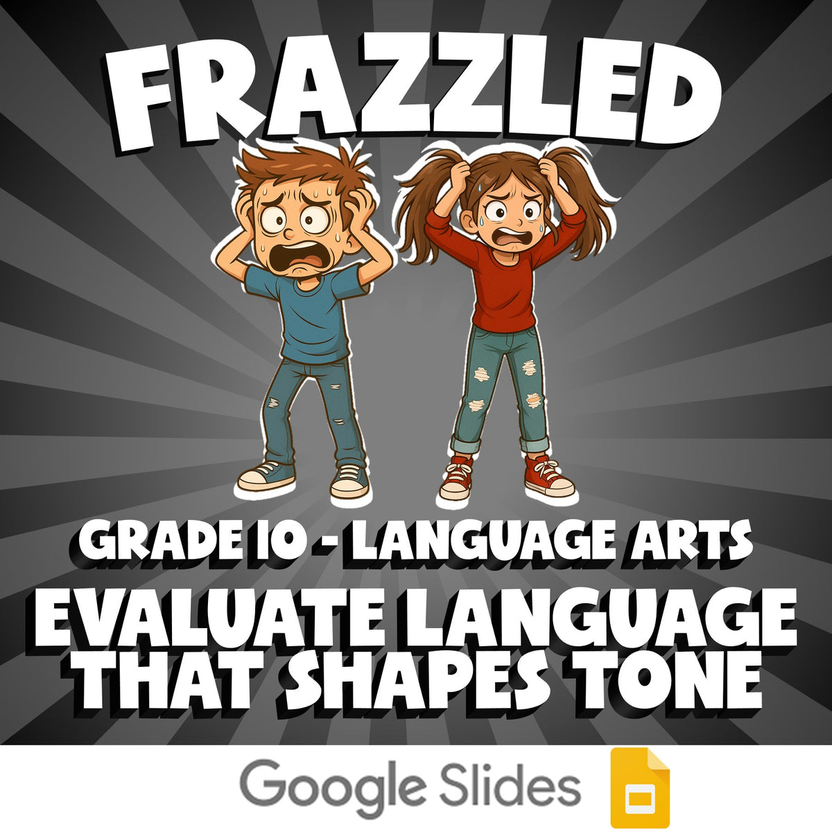 Evaluate Language That Shapes Tone FRAZZLED ELA Game - No Prep Grade 10 Review