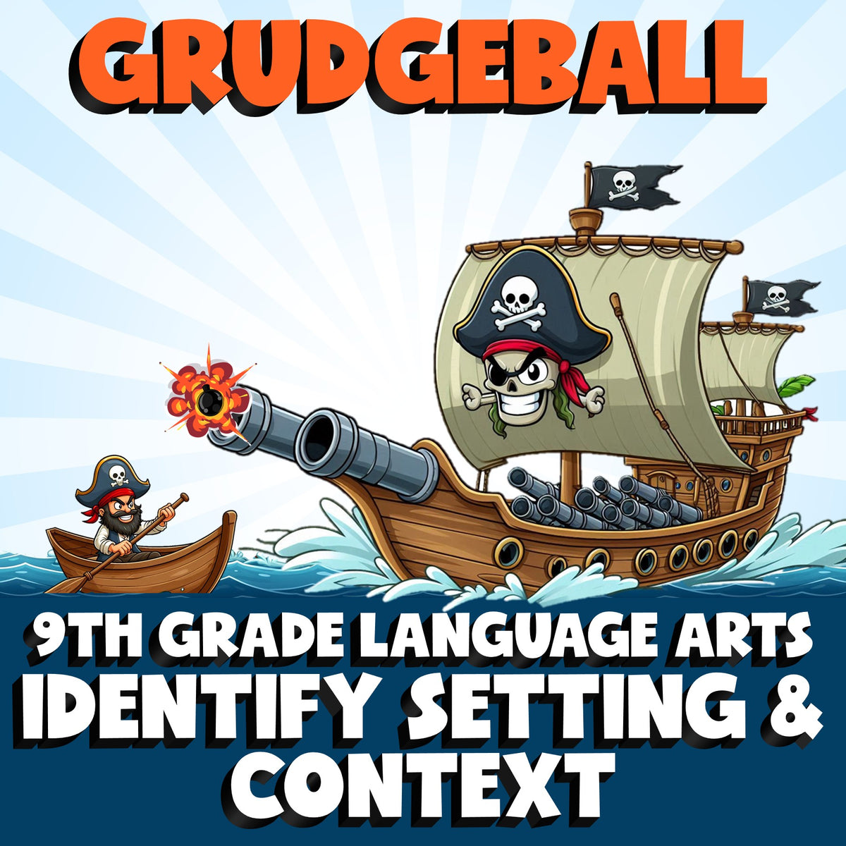 Identify Setting & Context GRUDGEBALL ELA Game - No Prep Grade 9 Review Activity