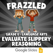 Evaluate Slippery Reasoning FRAZZLED ELA Game - No Prep Grade 11 Review Activity