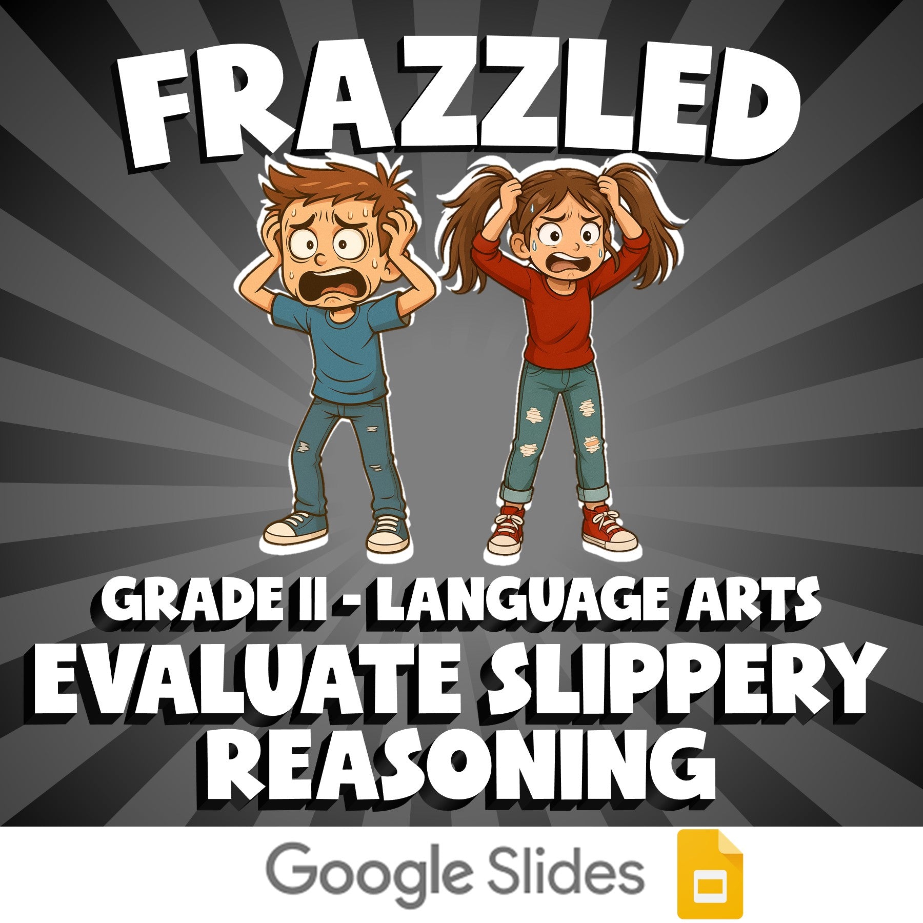 Evaluate Slippery Reasoning FRAZZLED ELA Game - No Prep Grade 11 Review Activity