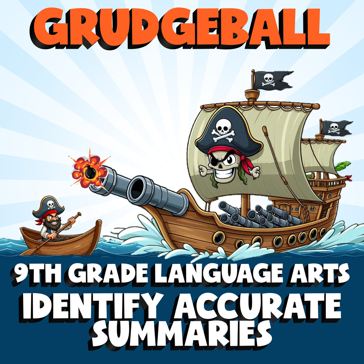 Identify Accurate Summaries GRUDGEBALL ELA Game - No Prep Grade 9 Review
