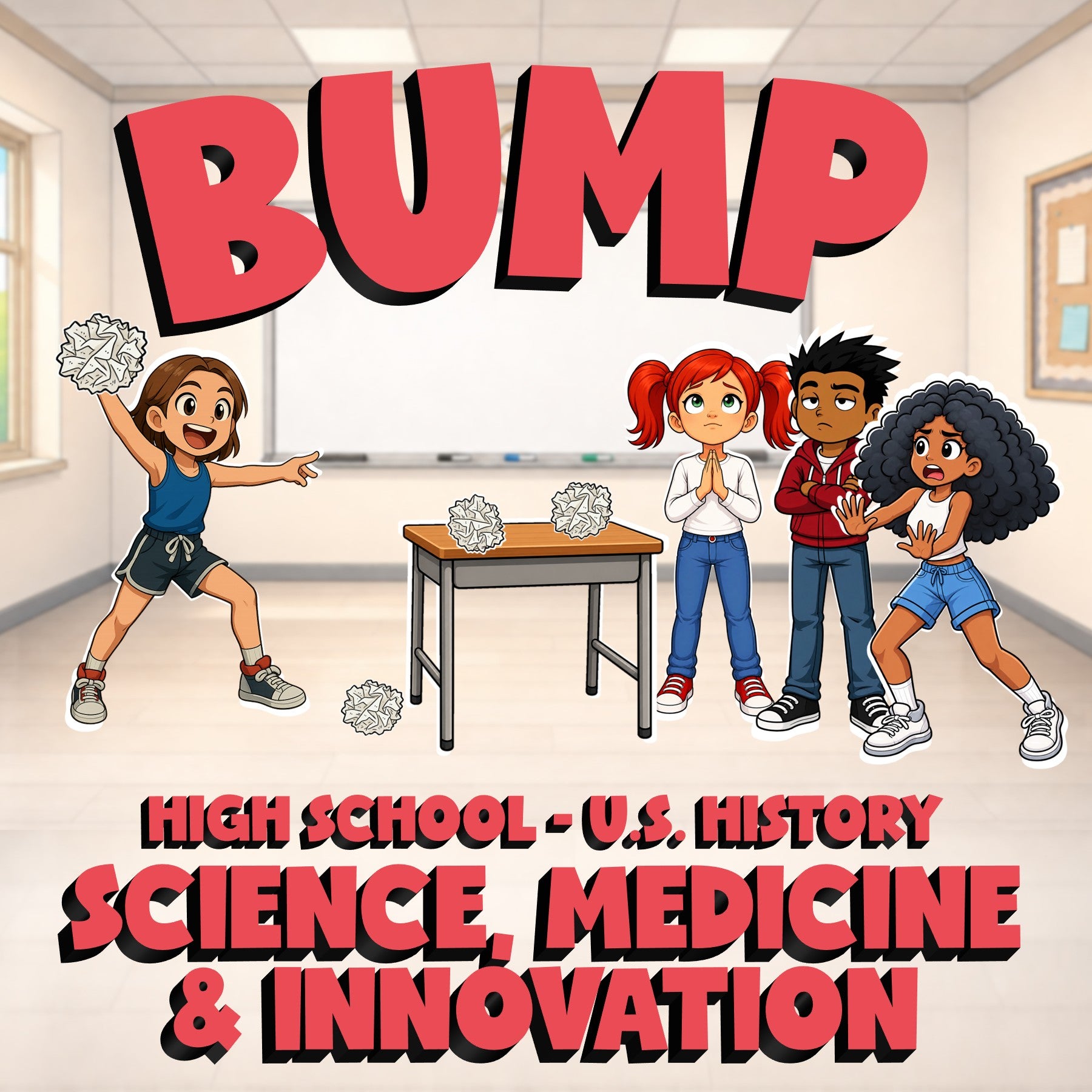 Science, Medicine & Innovation BUMP U.S. History Game - No Prep Review Activity