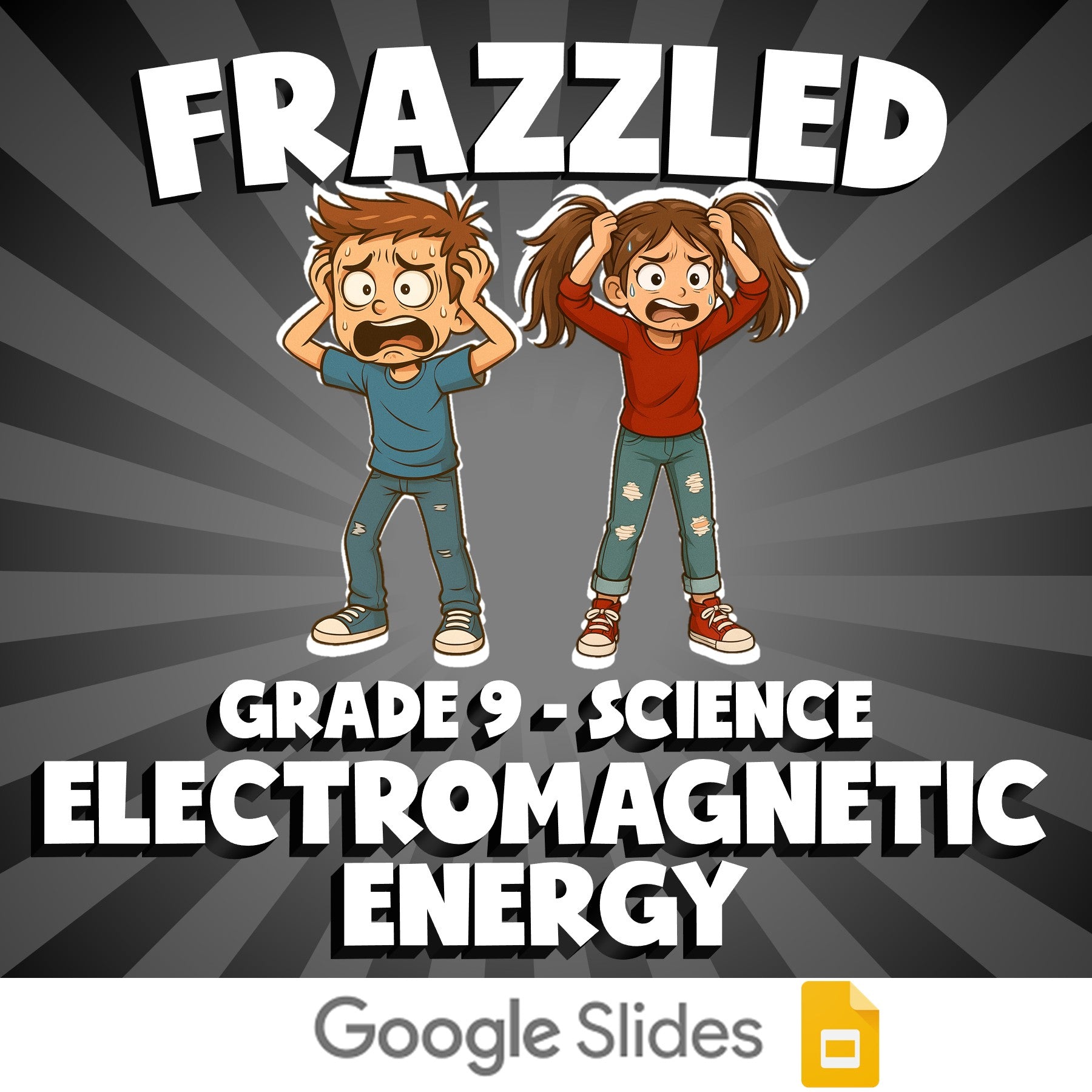 Electromagnetic Energy FRAZZLED Science Game - No Prep Grade 9 Review Activity