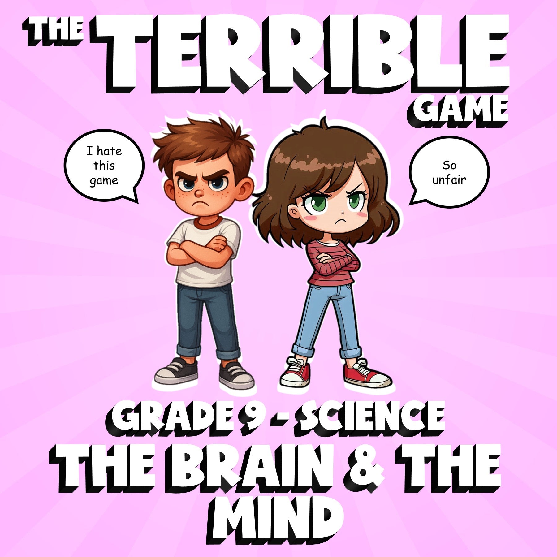 The Brain & The Mind THE TERRIBLE GAME - No Prep Grade 9 Science Review Activity