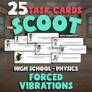 Forced Vibrations SCOOT TASK CARDS Science Game - No Prep Physics Review