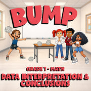 Data Interpretation & Conclusions BUMP Math Game - No Prep Grade 7 Review