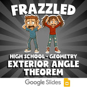Exterior Angle Theorem FRAZZLED Math Game - No Prep Geometry Review Activity