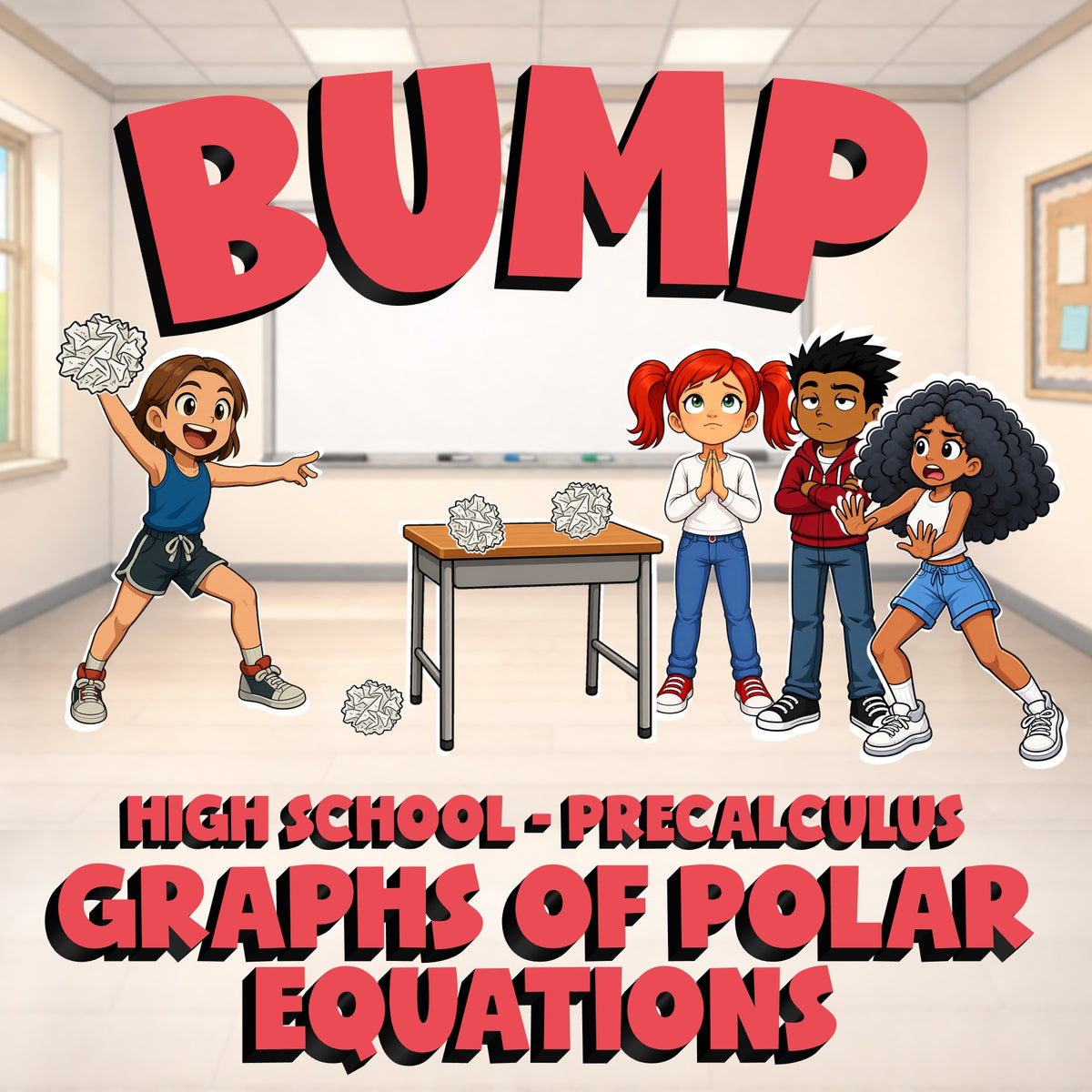 Graphs of Polar Equations BUMP Math Game - No Prep PreCalculus Review Activity