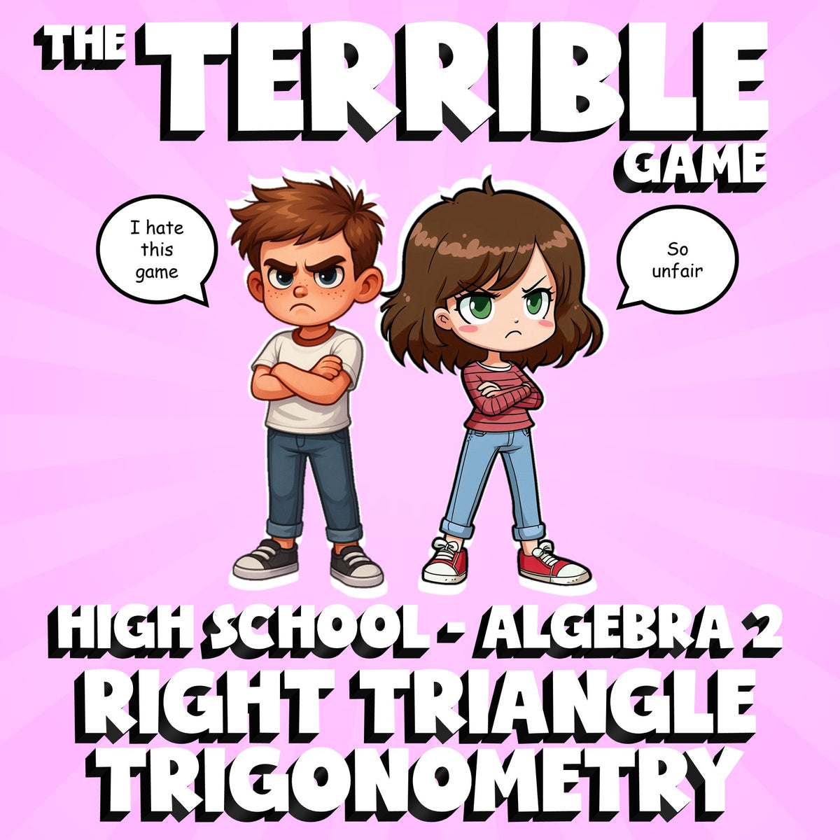Right Triangle Trigonometry THE TERRIBLE GAME - No Prep Algebra 2 Math Review