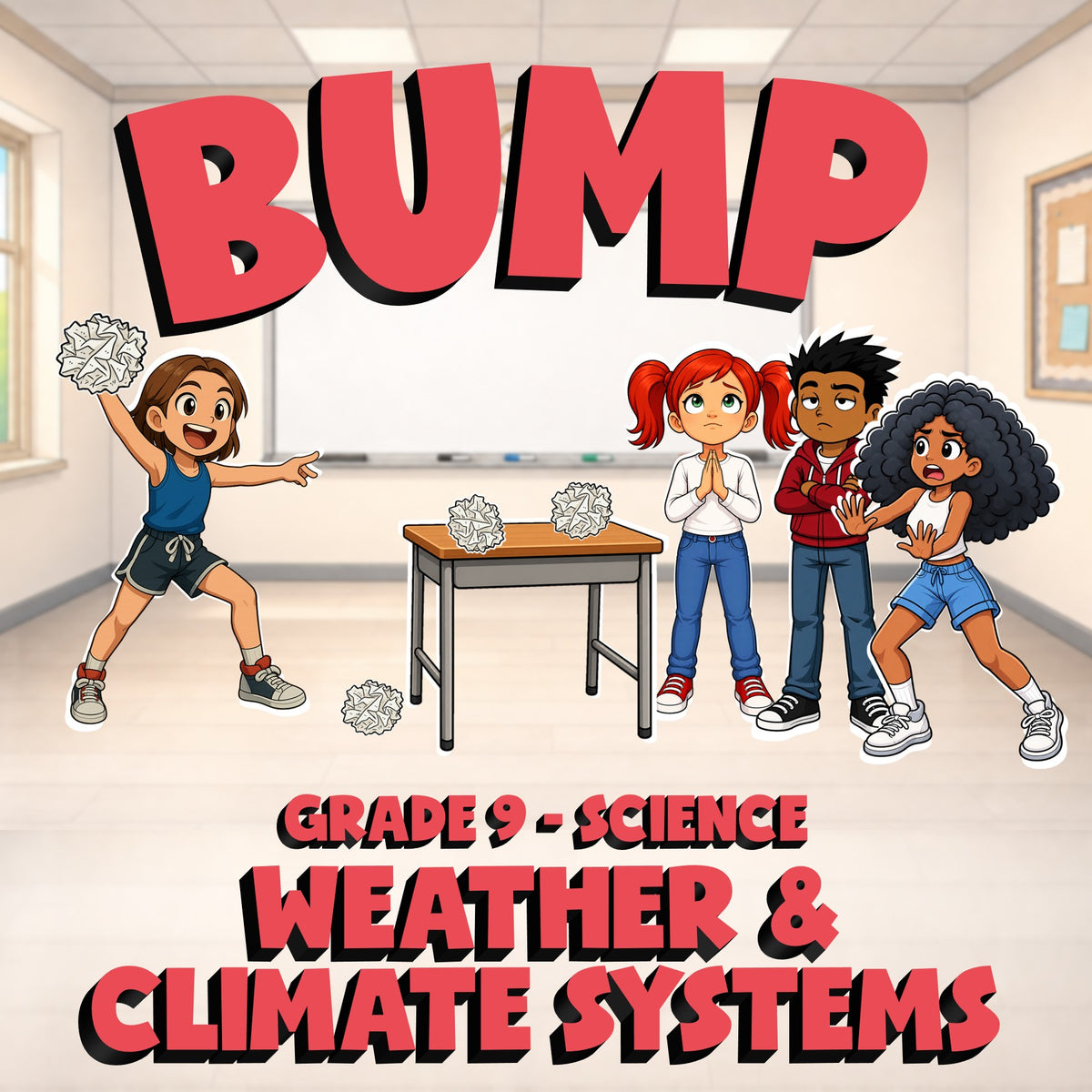 Weather & Climate Systems BUMP Science Game - No Prep Grade 9 Review Activity