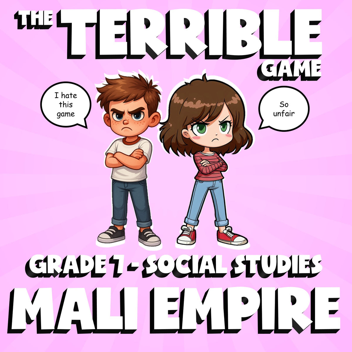 Mali Empire THE TERRIBLE GAME - No Prep Grade 7 Socials Review Activity