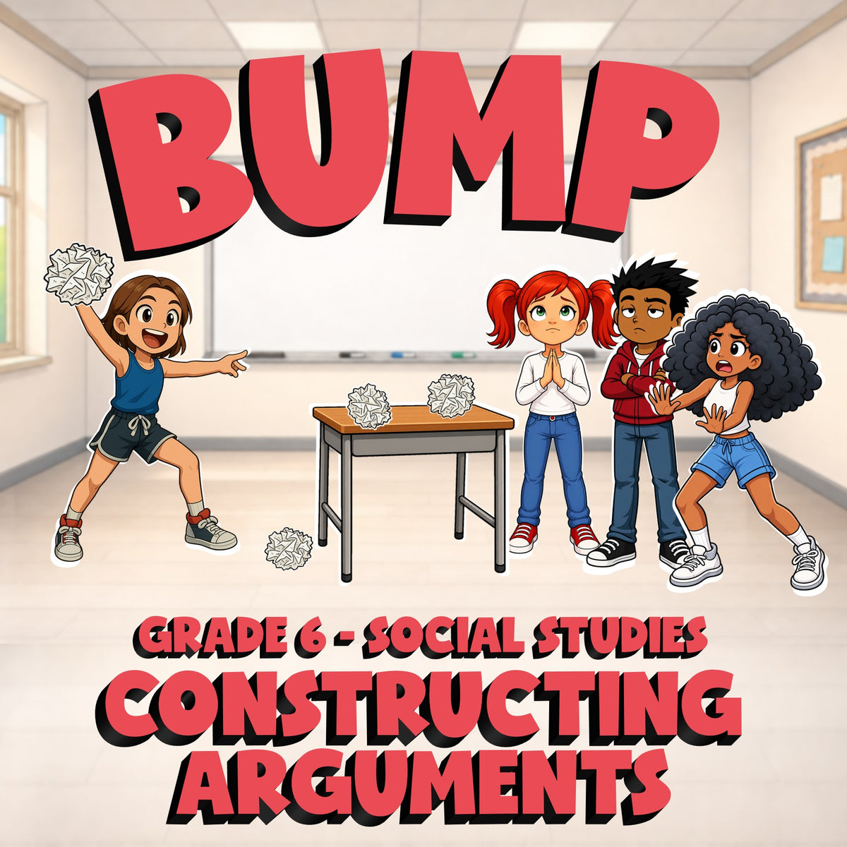 Constructing Arguments BUMP Socials Game - No Prep Grade 6 Review Activity