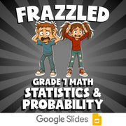 Statistics & Probability FRAZZLED Math Game - No Prep Grade 7 Review Activity