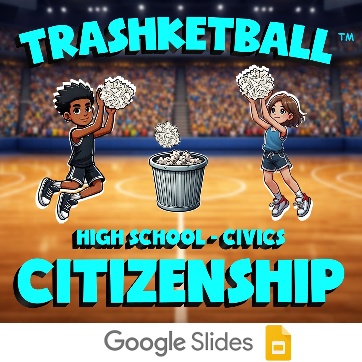 Citizenship TRASHKETBALL Civics Game - No Prep Review Activity