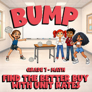Find the Better Buy with Unit Rates BUMP Math Game - No Prep Grade 7 Review