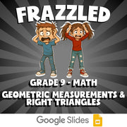 Geometric Measurements & Right Triangles FRAZZLED Math Game - No Prep Grade 9