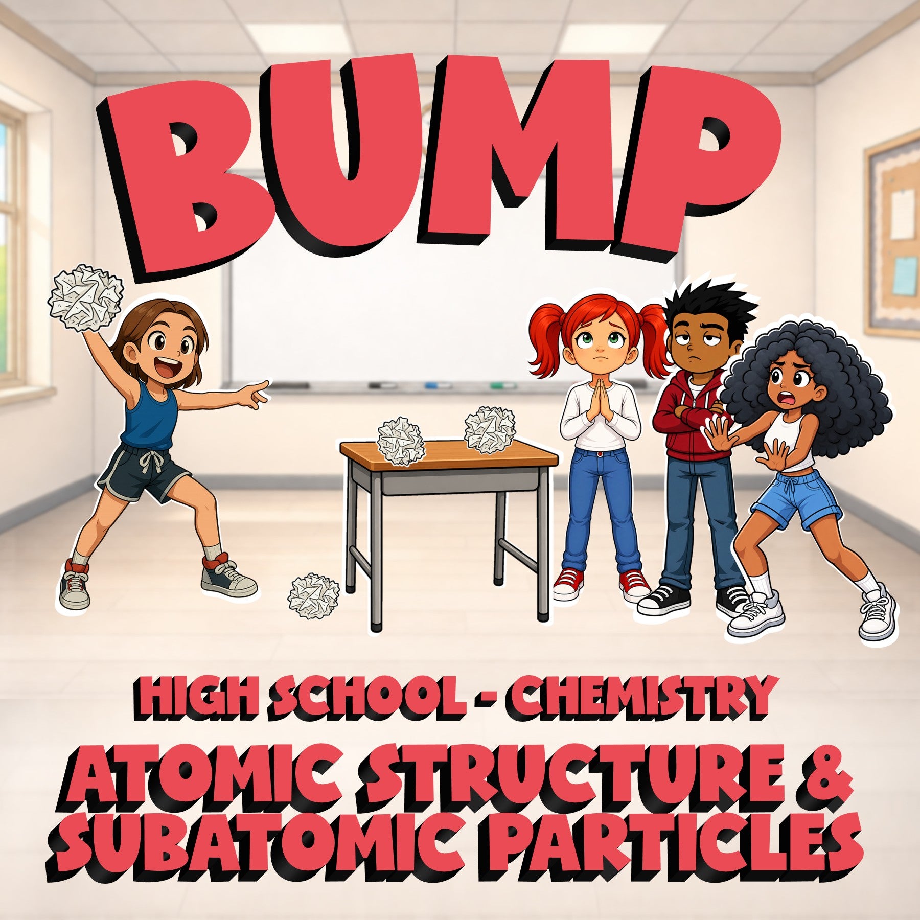 Atomic Structure & Subatomic Particles BUMP Science Game - No Prep Chemistry