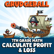 Calculate Profit & Loss GRUDGEBALL Math Game - No Prep Grade 7 Review Activity