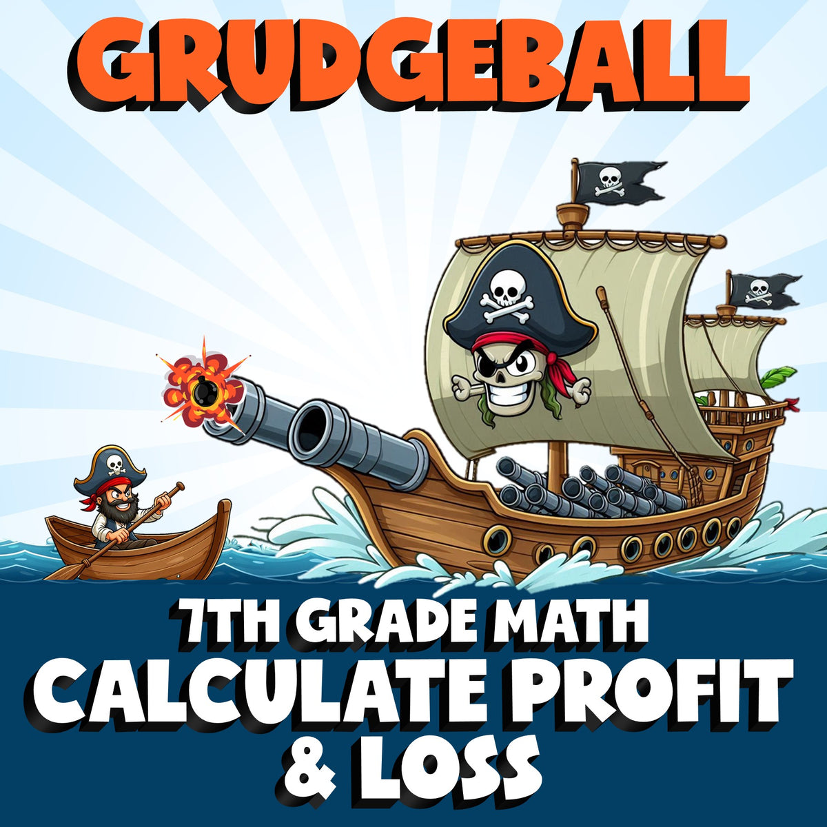 Calculate Profit & Loss GRUDGEBALL Math Game - No Prep Grade 7 Review Activity