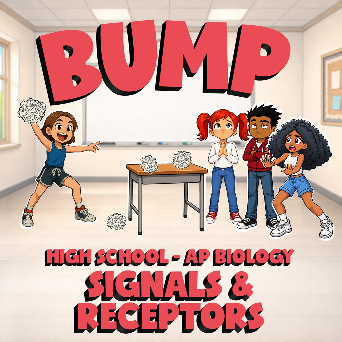 Signals & Receptors BUMP Science Game - No Prep AP Biology Review Activity