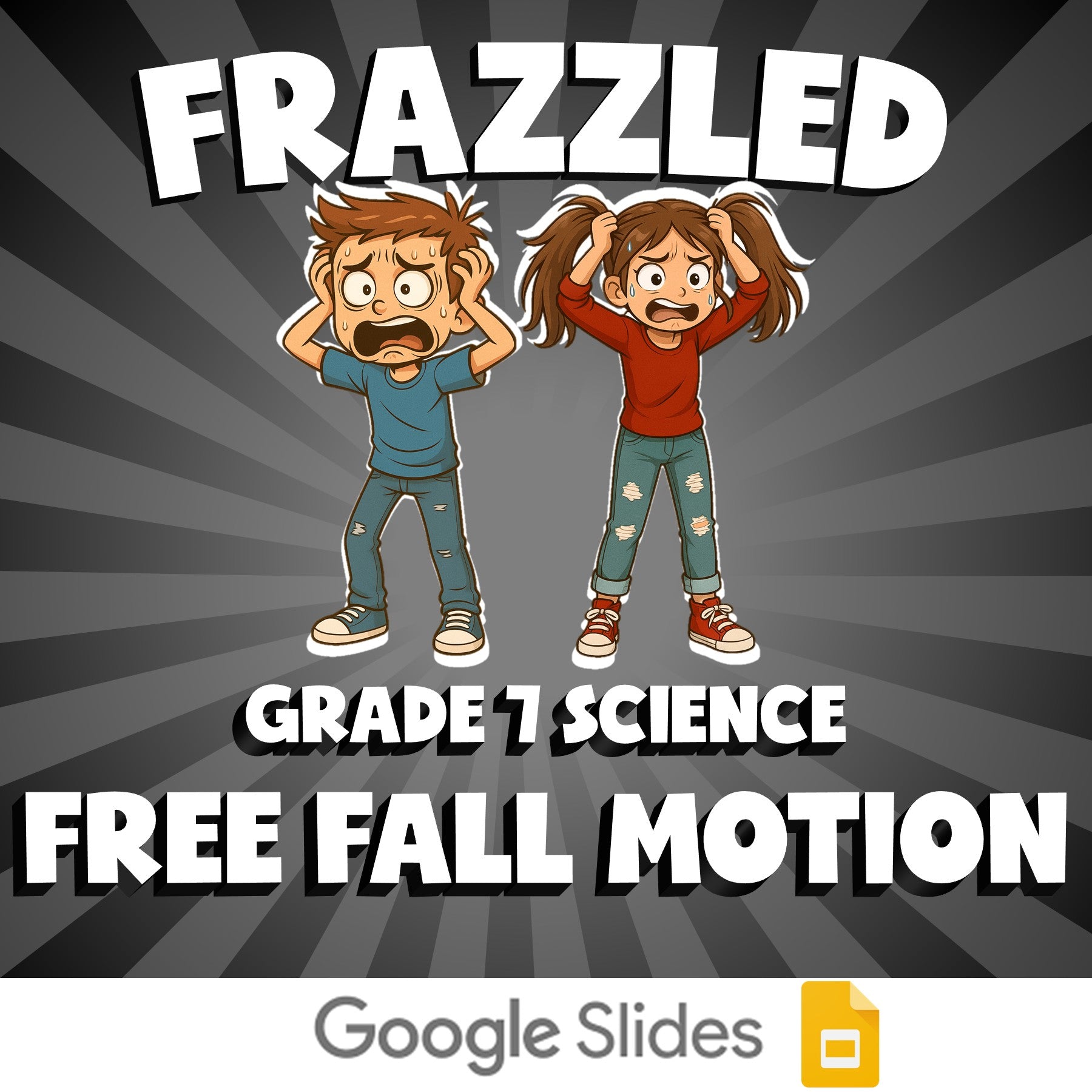 Free Fall Motion FRAZZLED Science Game - No Prep Grade 7 Review Activity