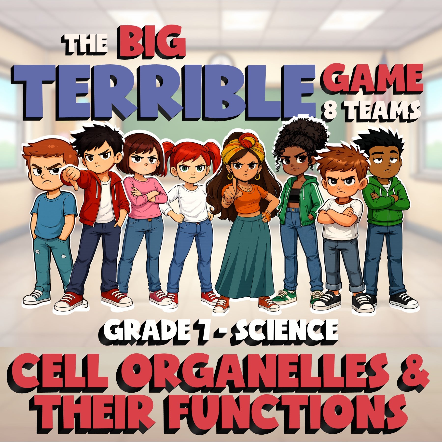 Cell Organelles & Their Functions BIG TERRIBLE GAME - Grade 7 Science Review