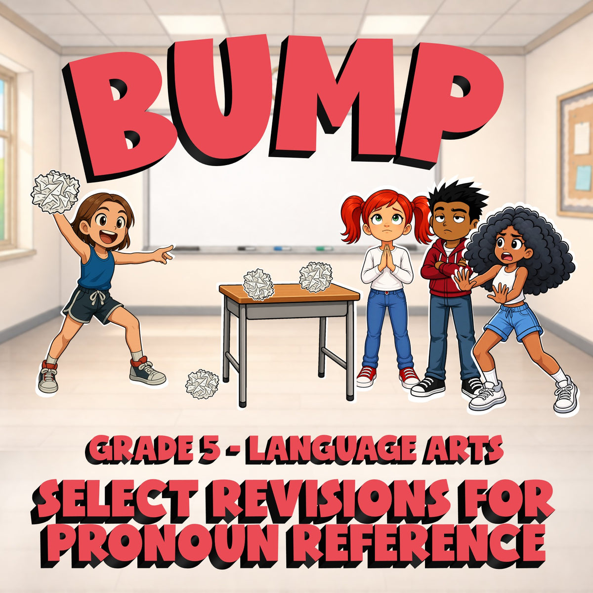 Select Revisions for Pronoun Reference BUMP ELA Game - No Prep Grade 5 Review