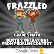 Identify Operations from Problem Context FRAZZLED Math Game - No Prep Grade 5