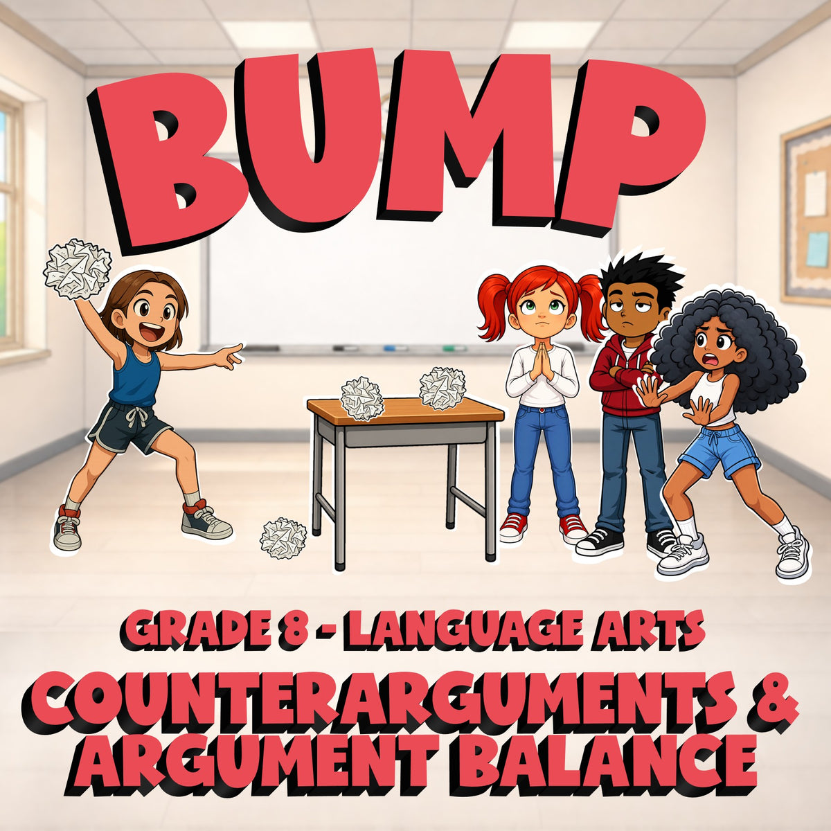 Counterarguments & Argument Balance BUMP ELA Game - No Prep Grade 8 Review