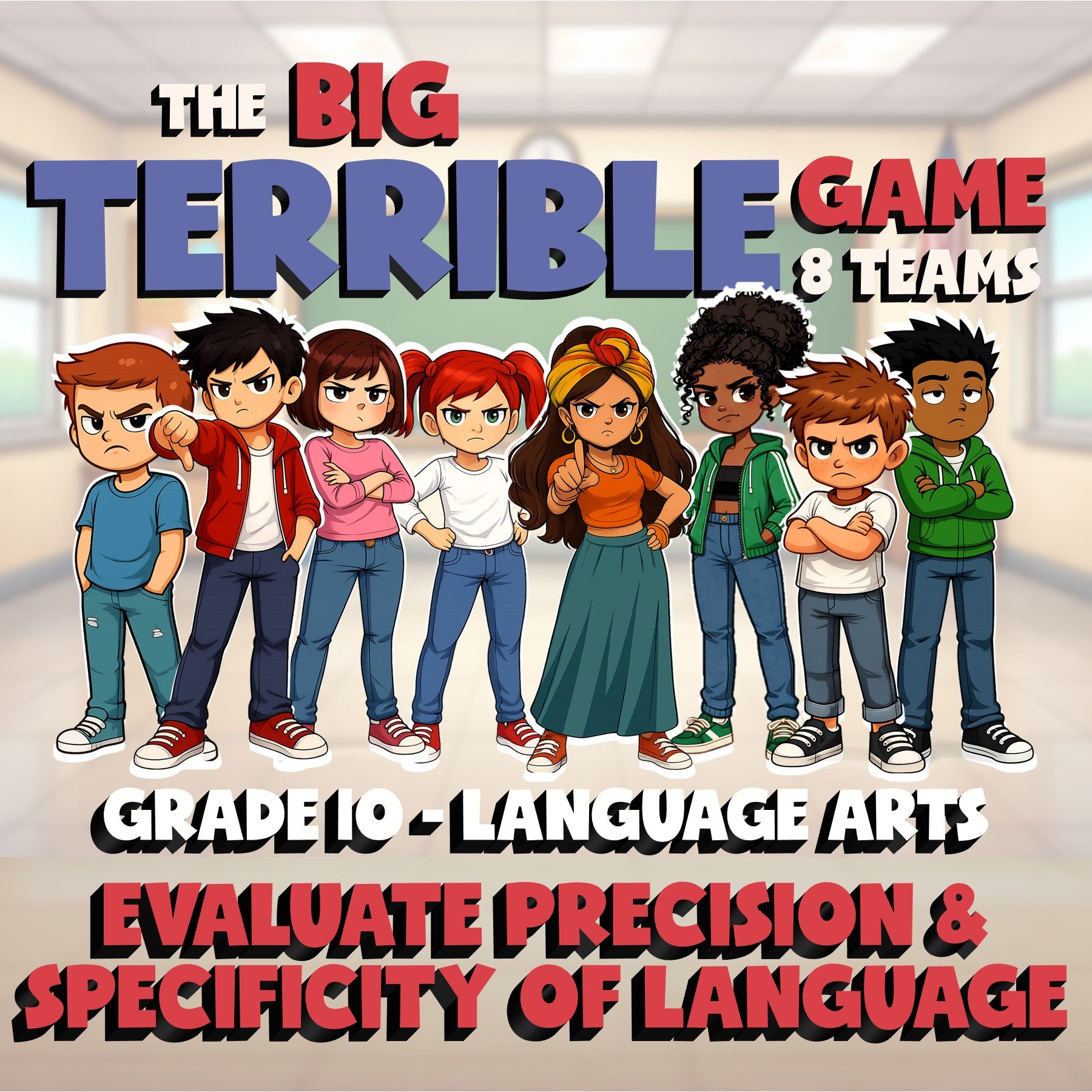 Evaluate Precision & Specificity of Language BIG TERRIBLE GAME - Grade 10 ELA