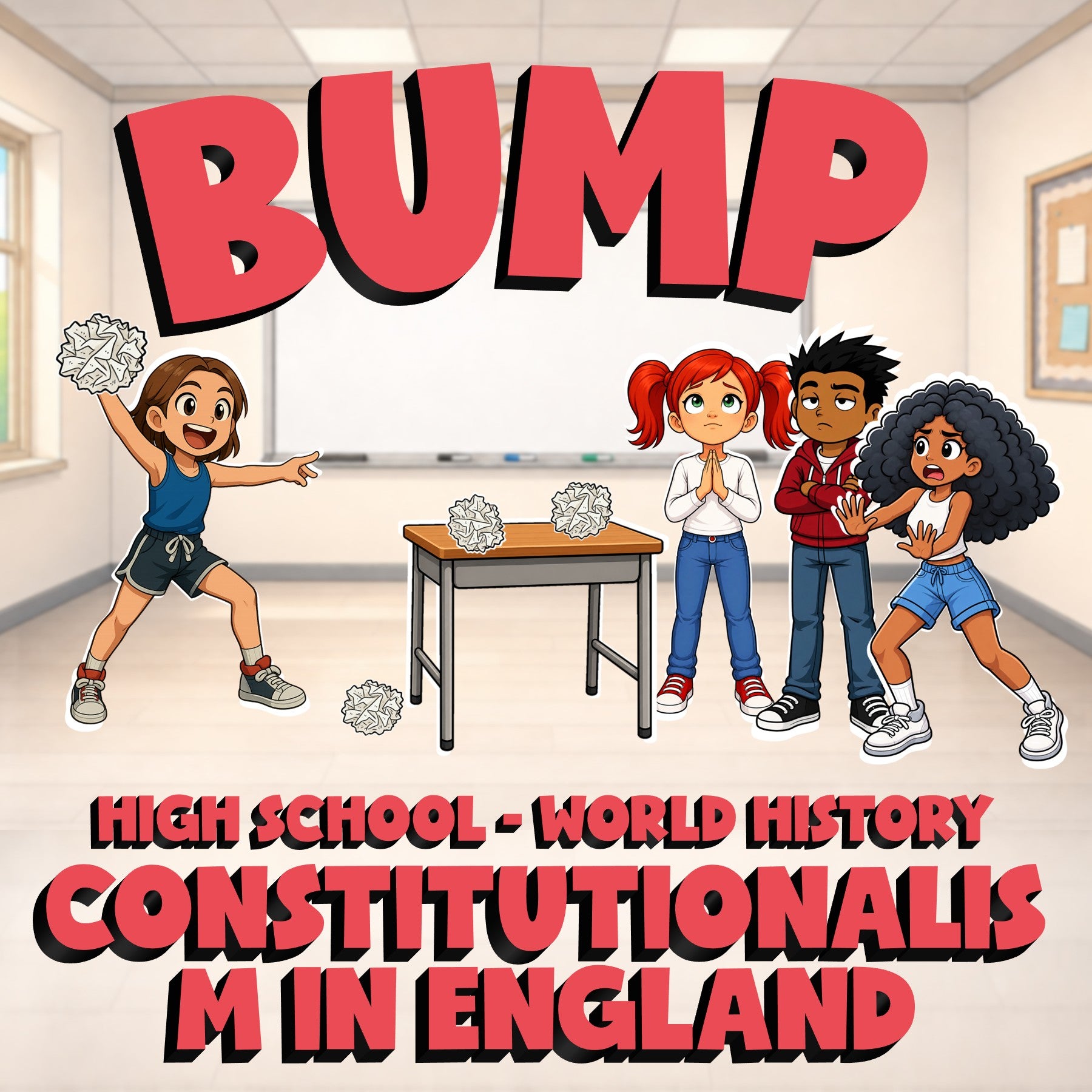 Constitutionalism in England BUMP Game - No Prep World History Review Activity