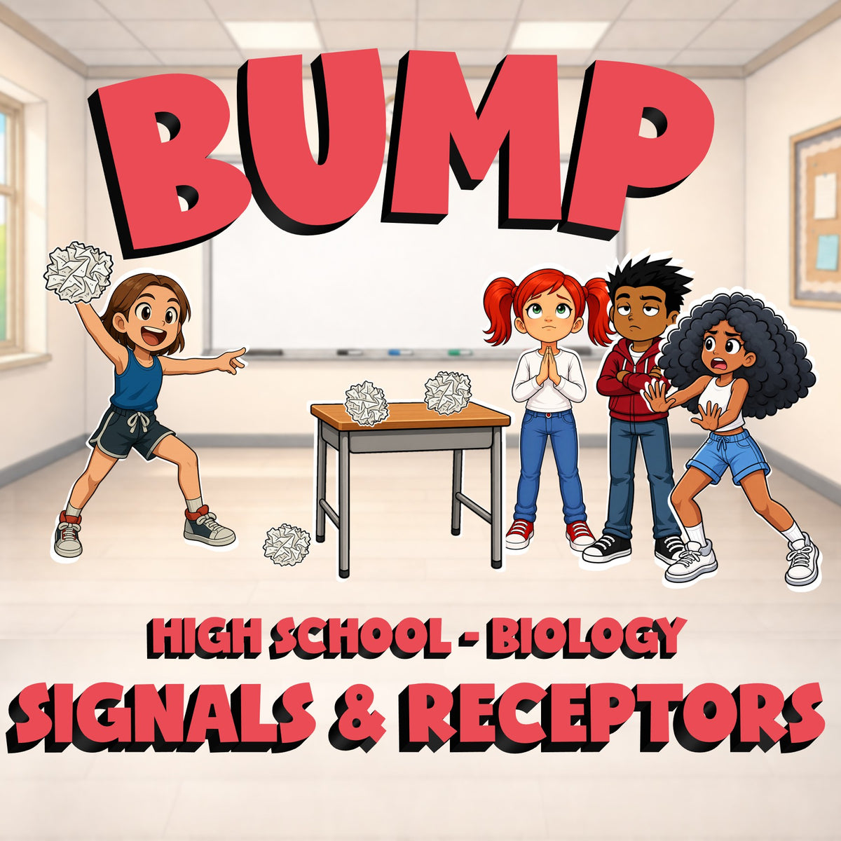 Signals & Receptors BUMP Science Game - No Prep Biology Review Activity