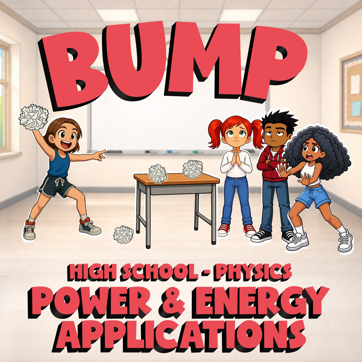 Power & Energy Applications BUMP Science Game - No Prep Physics Review Activity