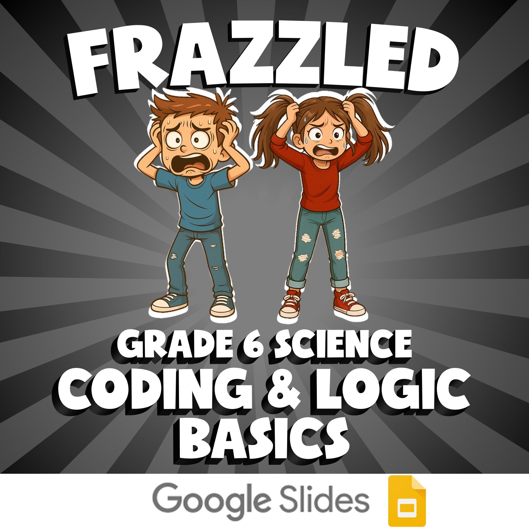 Coding & Logic Basics FRAZZLED Science Game - No Prep Grade 6 Review Activity