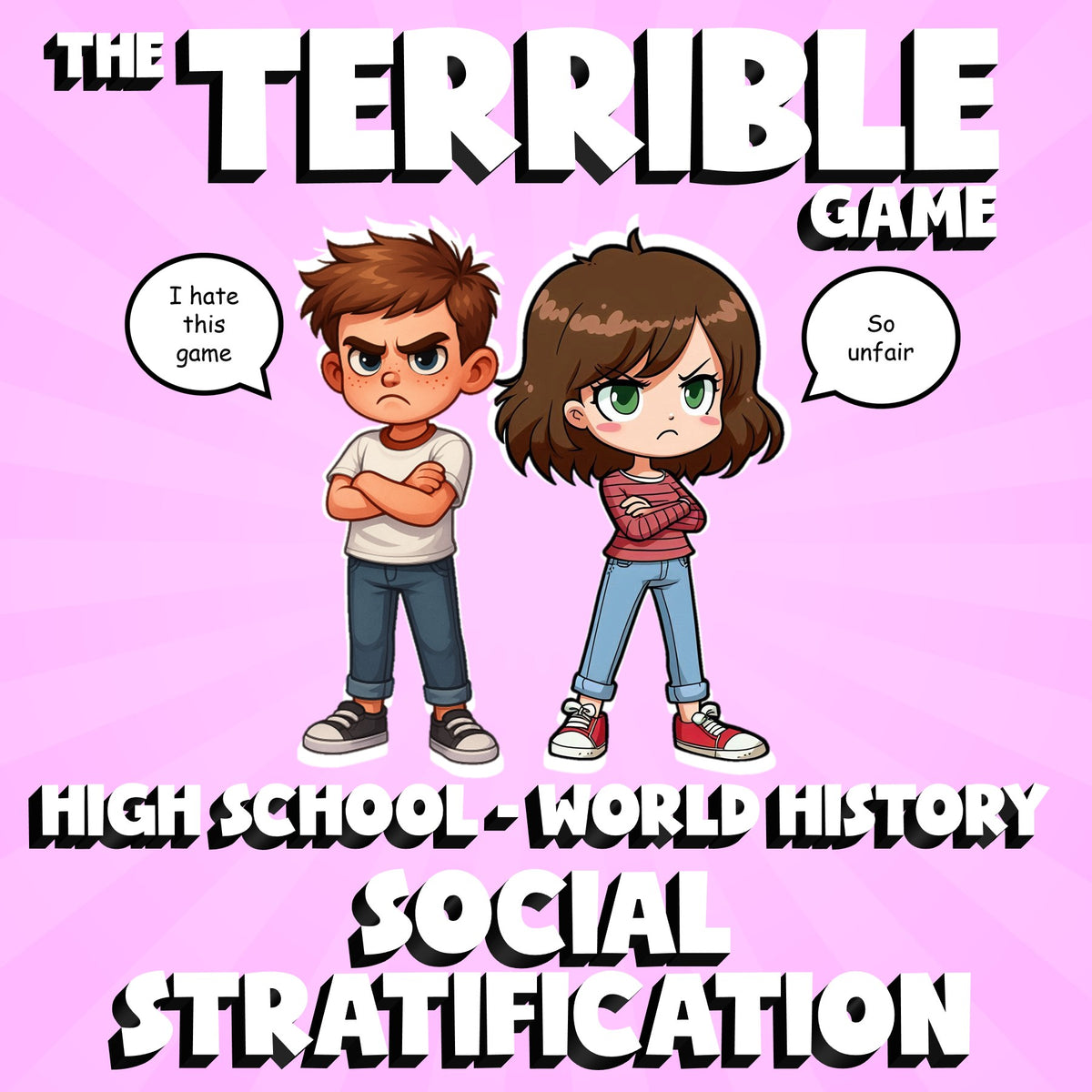 Social Stratification THE TERRIBLE GAME - No Prep World History Review Activity
