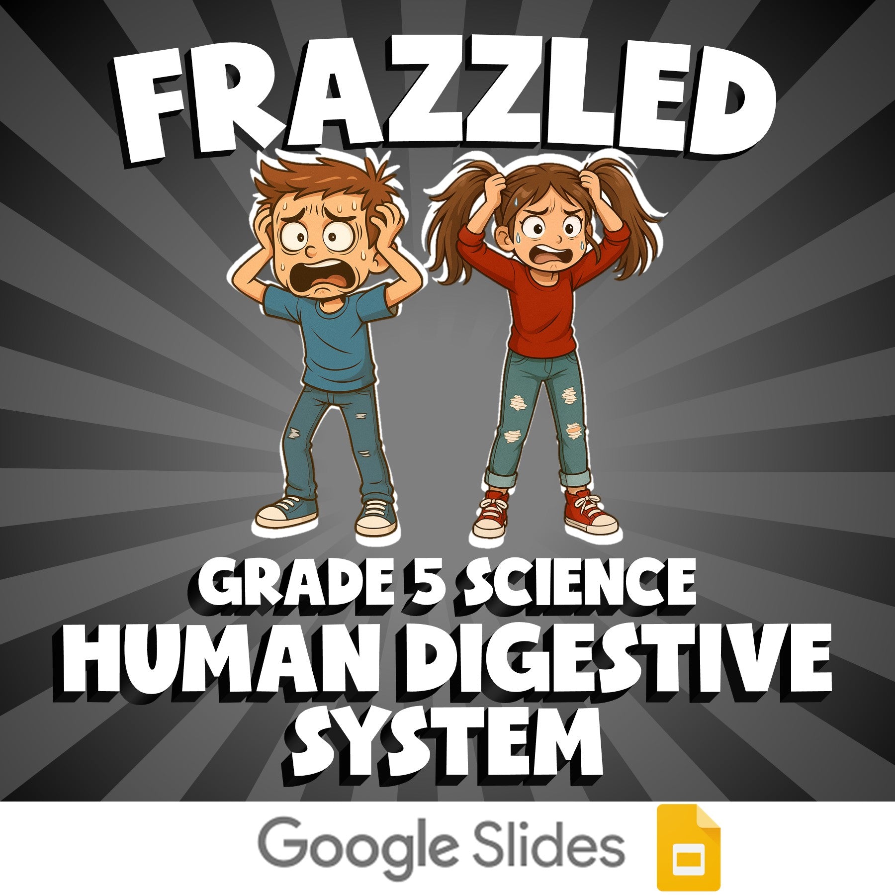 Human Digestive System FRAZZLED Science Game - No Prep Grade 5 Review Activity