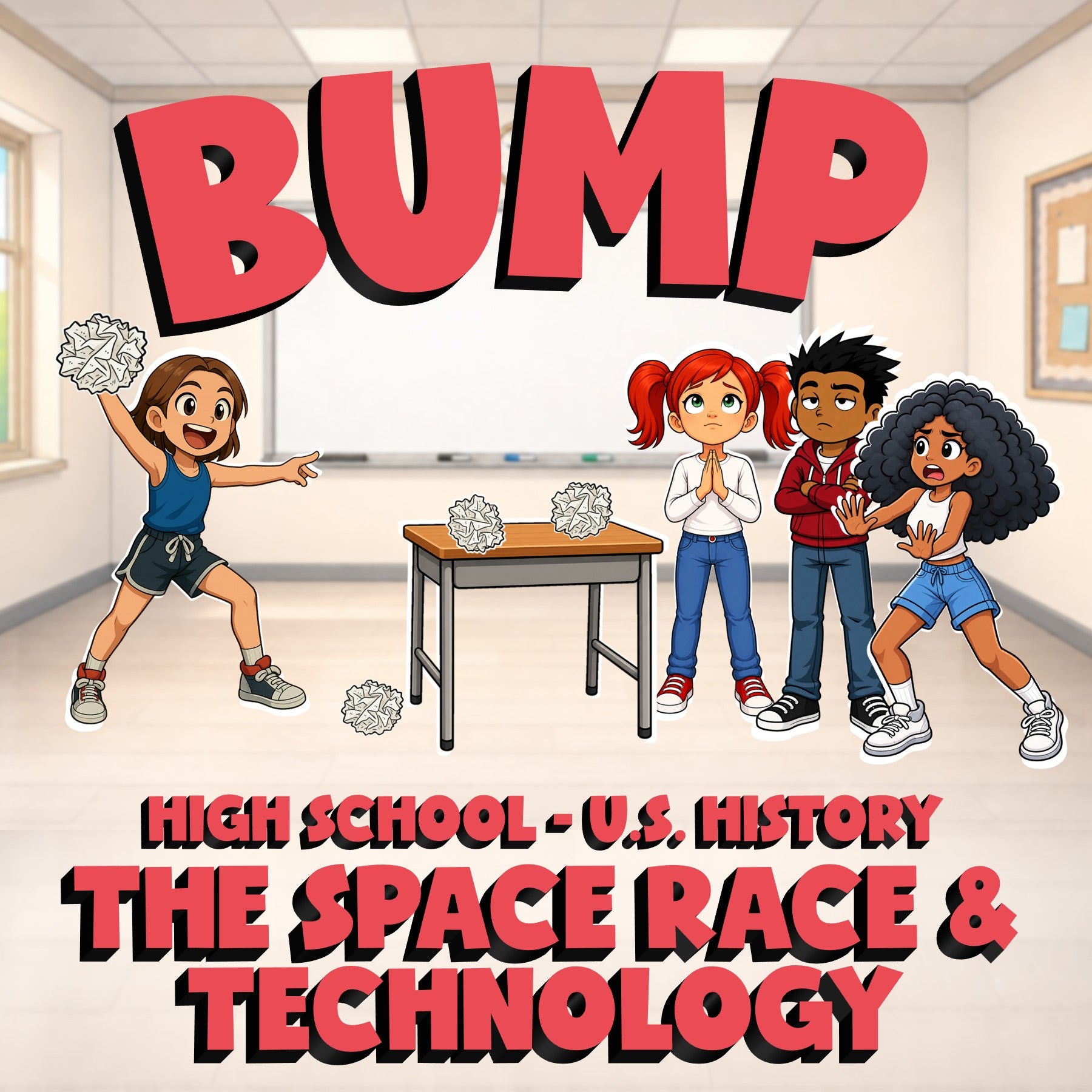 The Space Race & Technology BUMP U.S. History Game - No Prep Review Activity