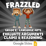 Evaluate Arguments Claims & Reasoning FRAZZLED ELA Game - No Prep Grade 8 Review