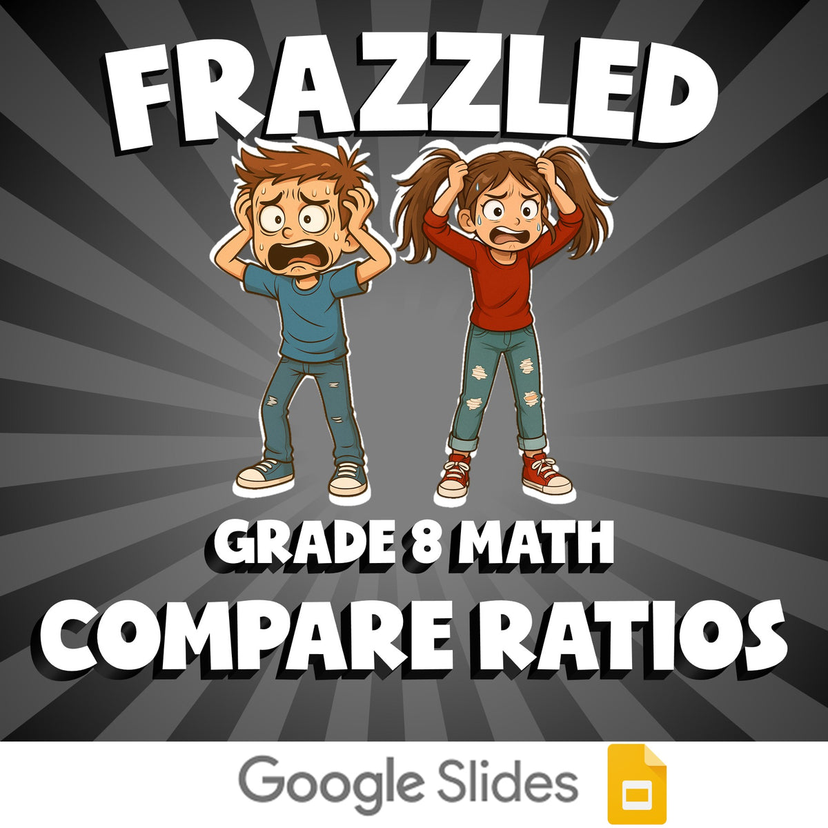 Compare Ratios FRAZZLED Math Game - No Prep Grade 8 Review Activity