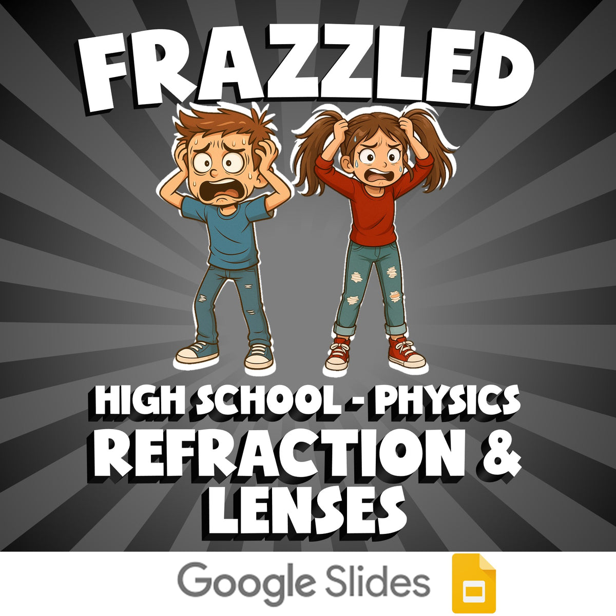 Refraction & Lenses FRAZZLED Science Game - No Prep Physics Review Activity
